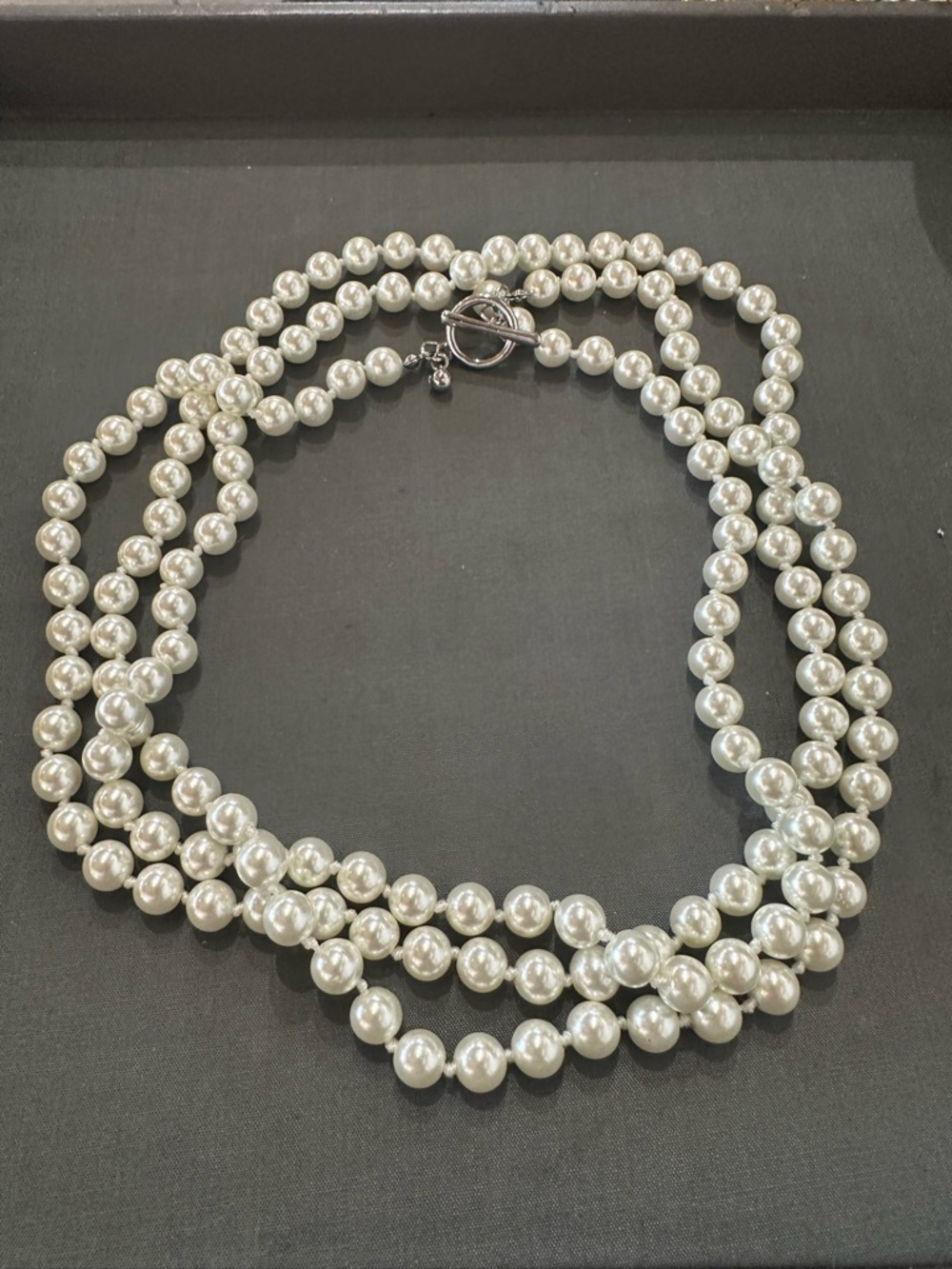 Opera length pearls with toggle